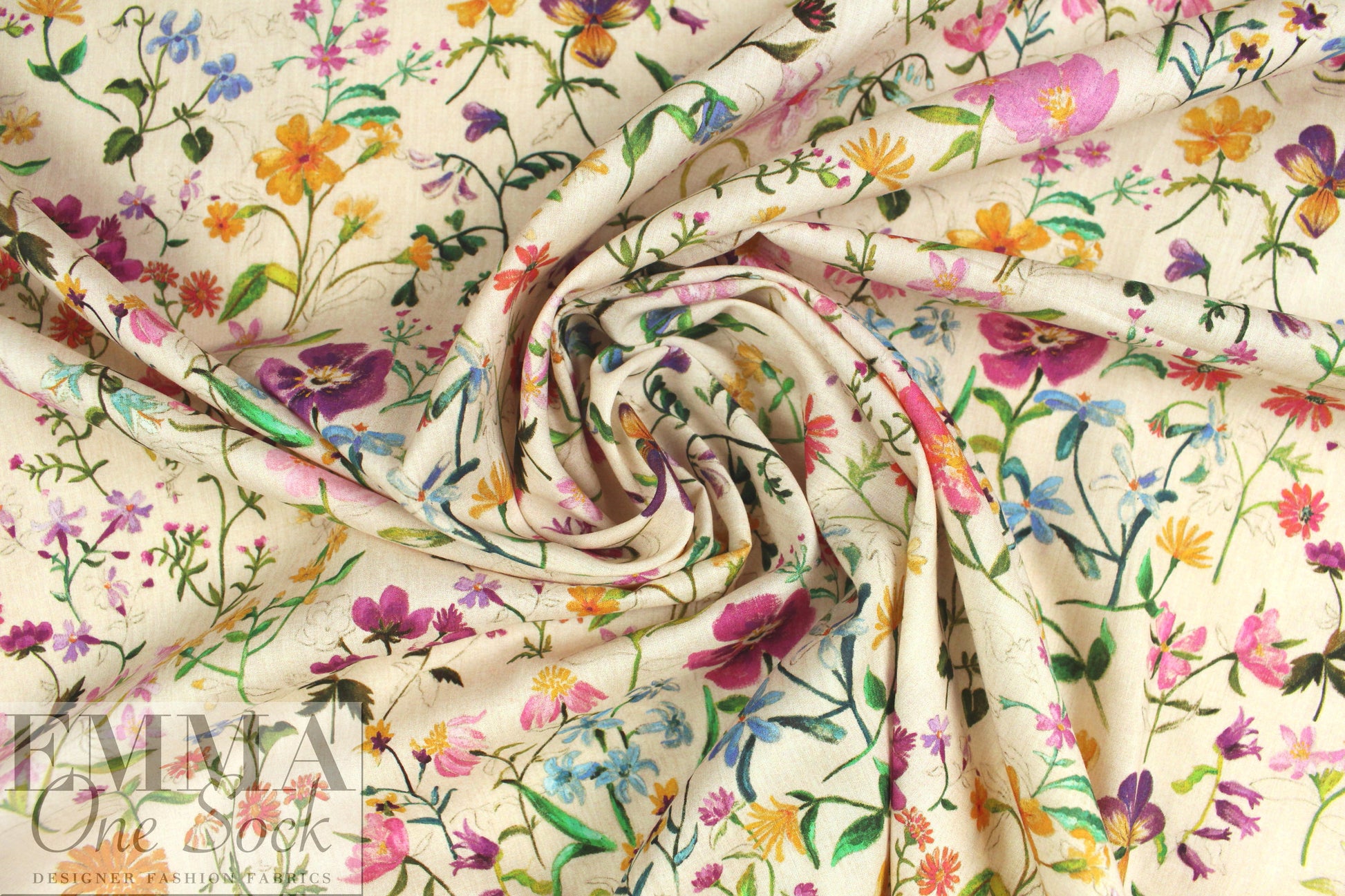 Liberty Art Fabrics: 'Linen Garden - A' Tana lawn 1 yard