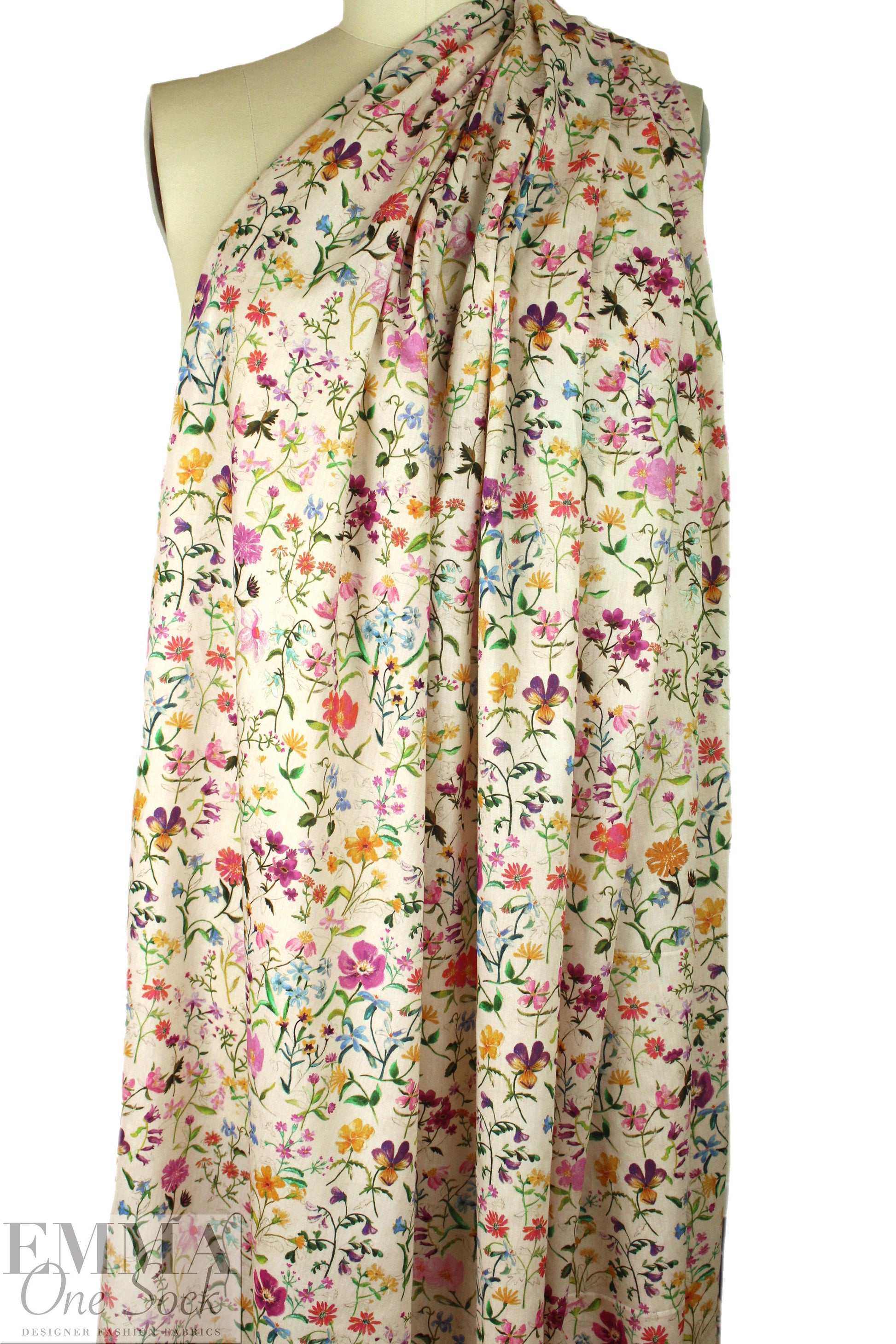Liberty Art Fabrics: 'Linen Garden - A' Tana lawn 1 yard