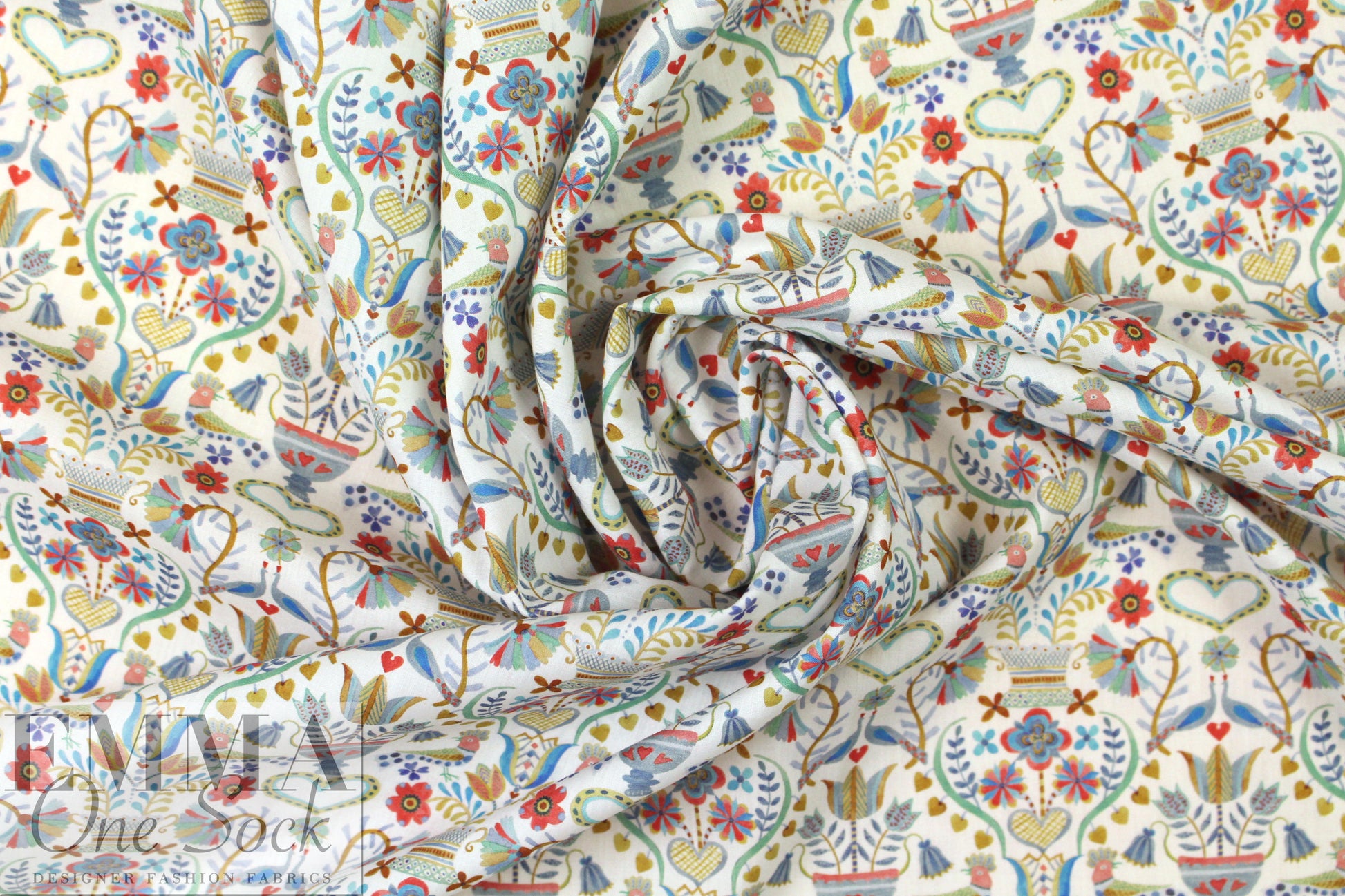 Liberty Art Fabrics: 'Love Birds - C' Tana lawn .875 yds