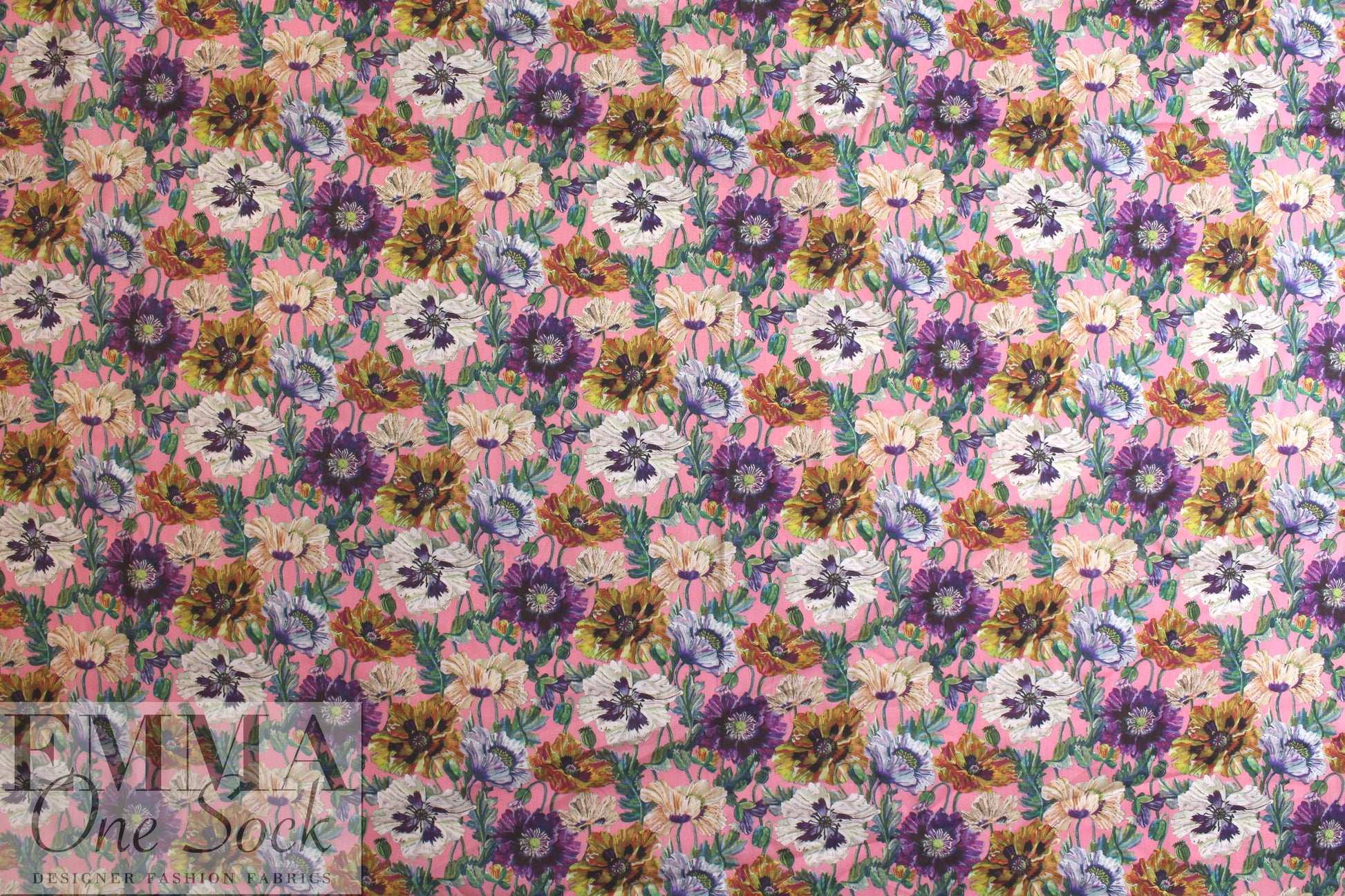 Liberty Art Fabrics: 'Poppy Amelia - C - B' Tana lawn
