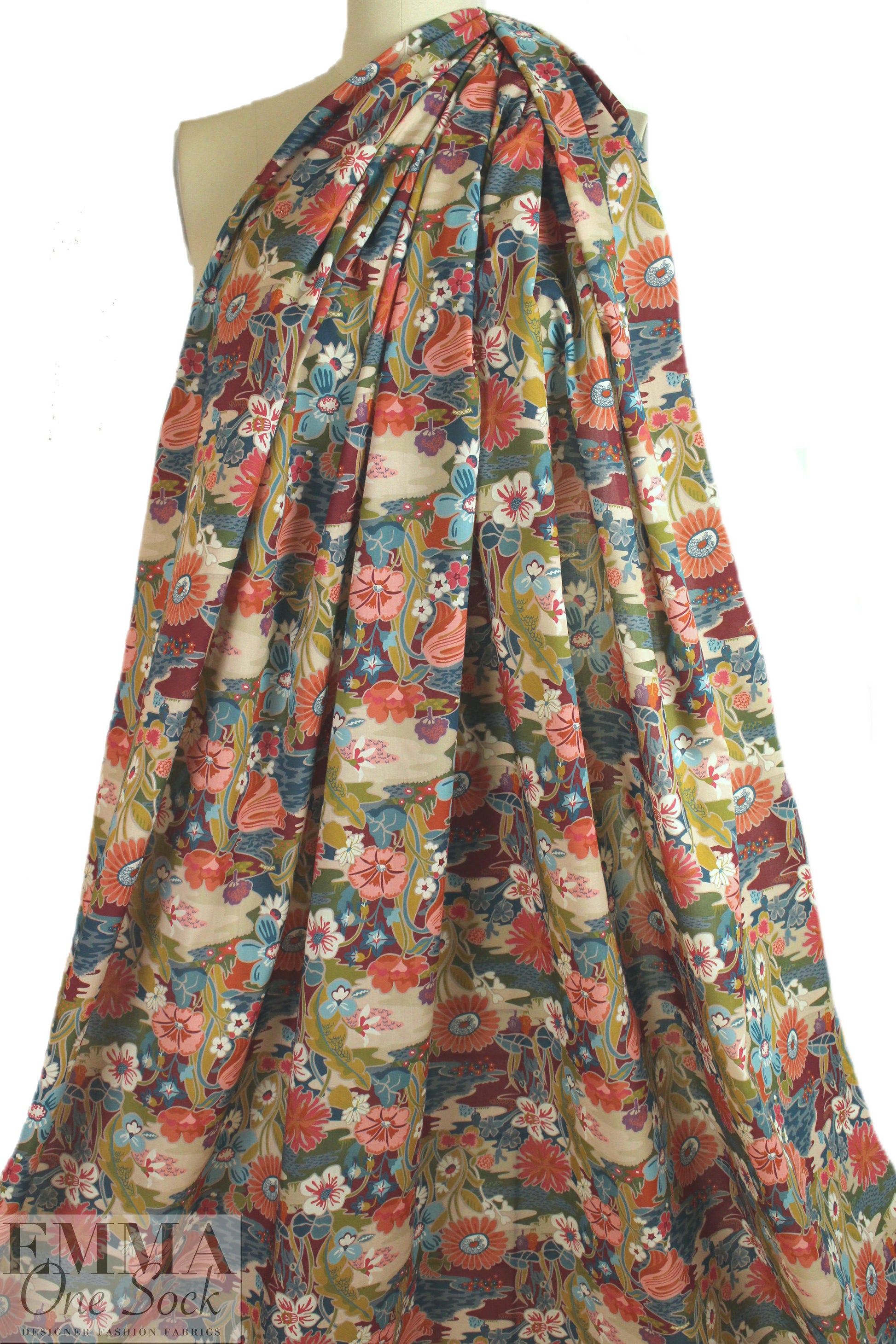 Liberty Art Fabrics: 'Sunshine Meadow - C' Tana lawn