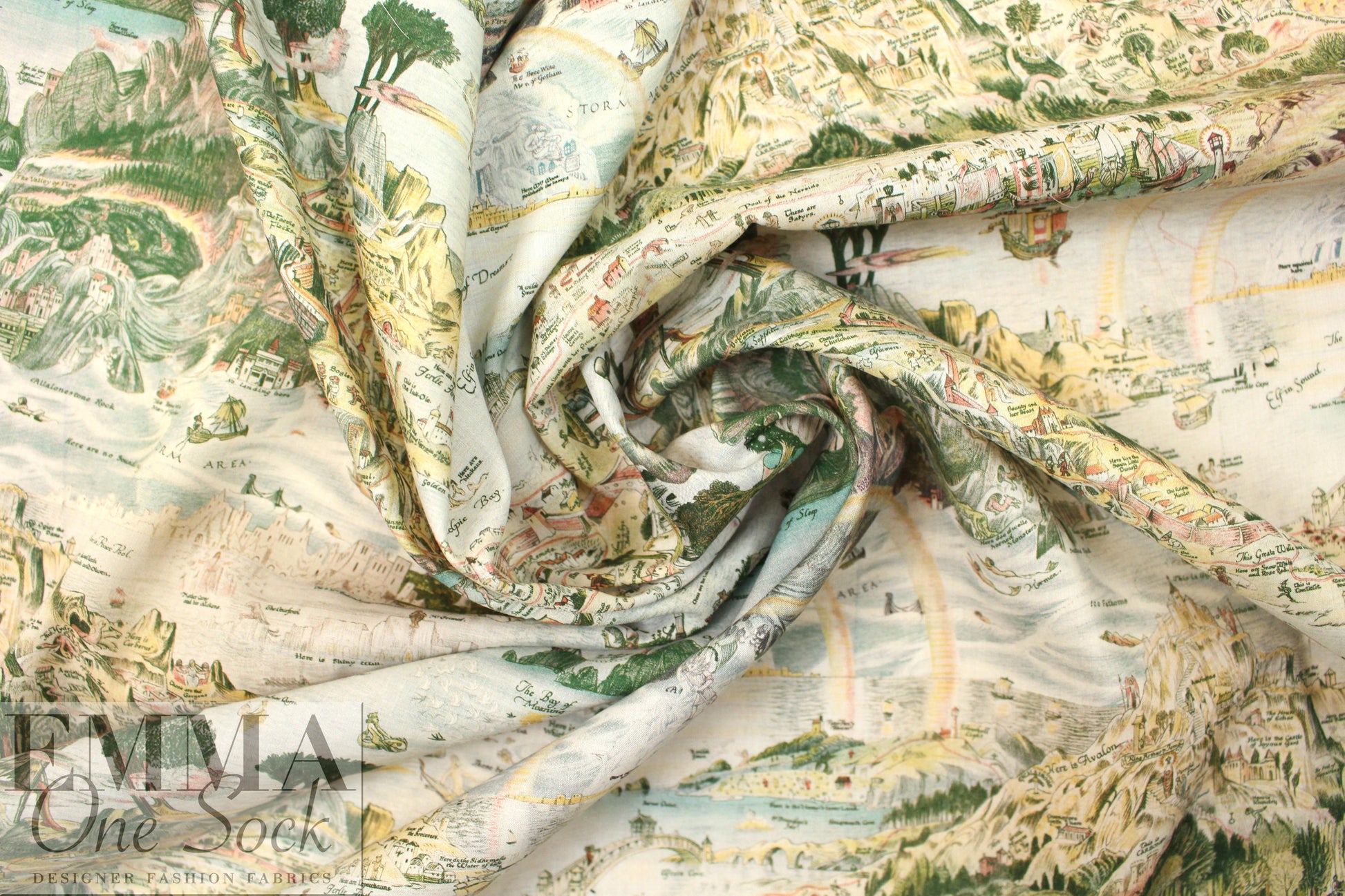Liberty Art Fabrics: 'Story Island - A' Tana lawn .66 yds