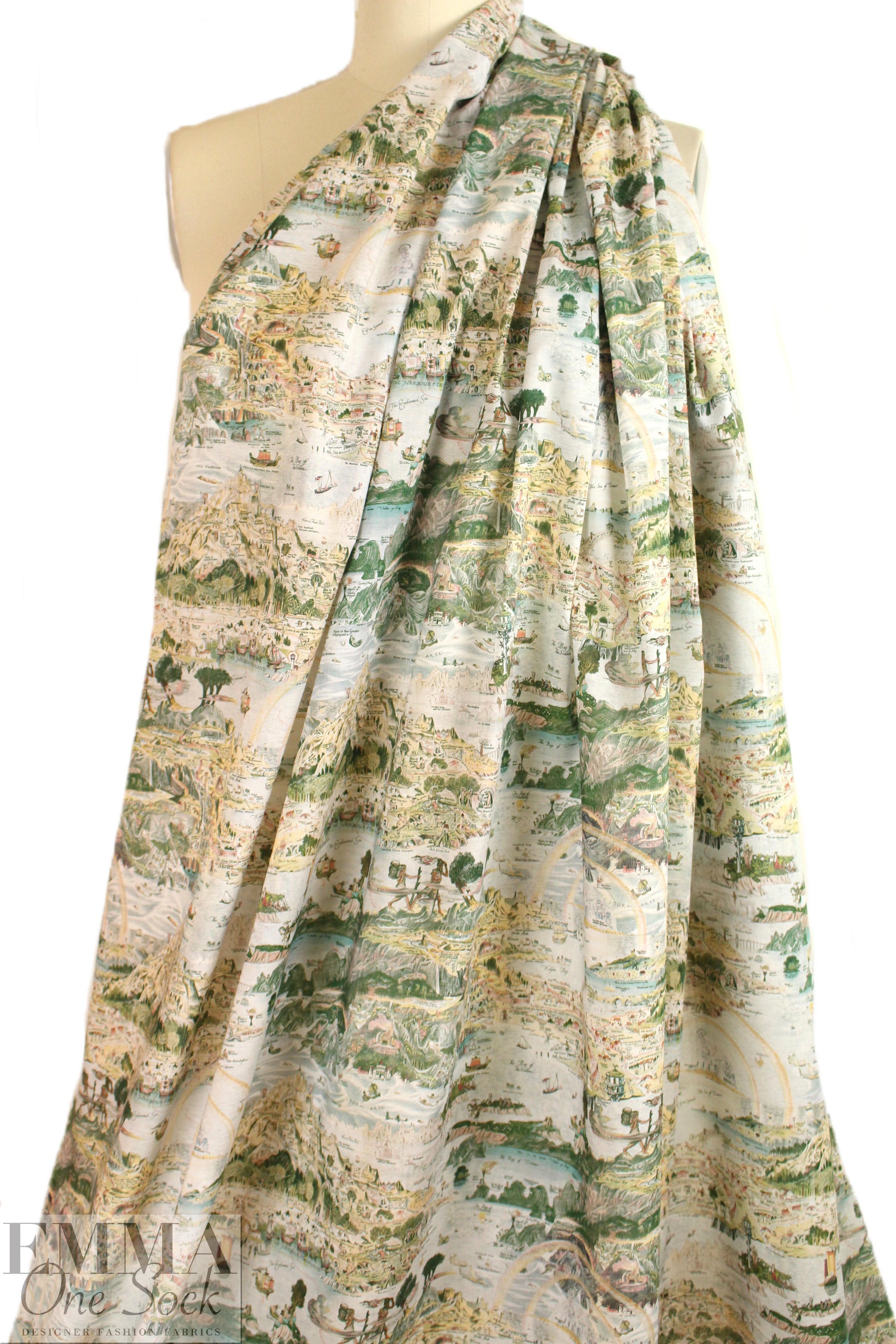 Liberty Art Fabrics: 'Story Island - A' Tana lawn