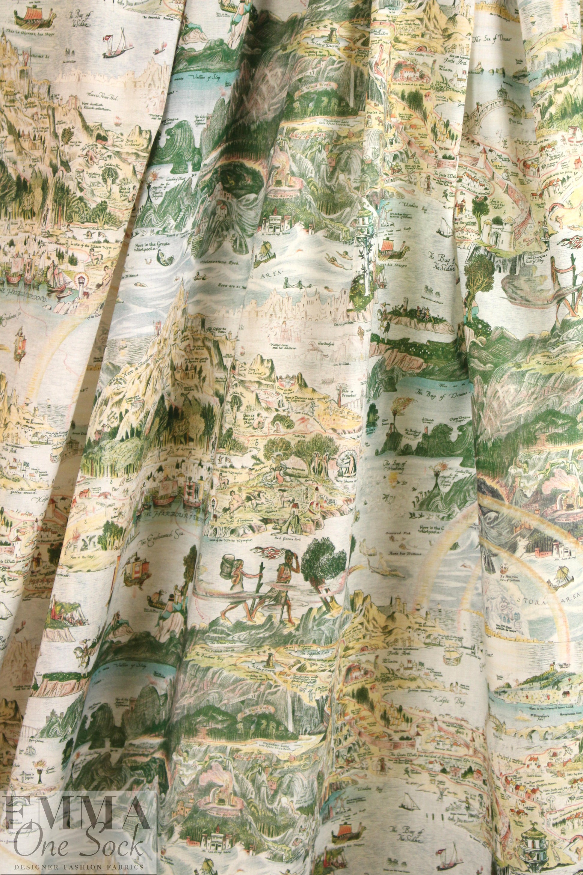 Liberty Art Fabrics: 'Story Island - A' Tana lawn