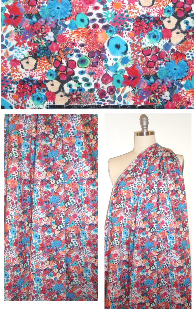 Liberty Art Fabrics: 'Small Artist Bloom B' Tana lawn