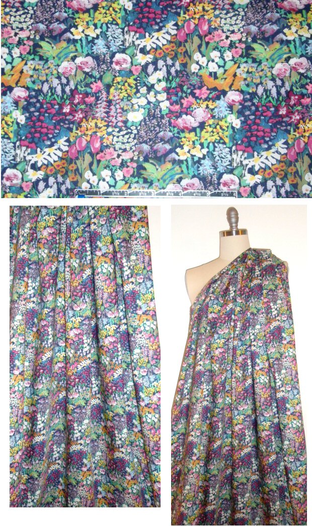 Liberty Art Fabrics: 'Small Painter's Meadow B' Tana lawn