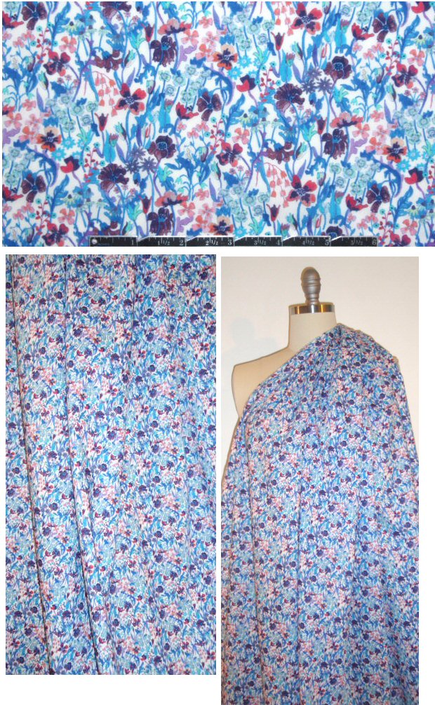 Liberty Art Fabrics: 'Summer Posy B' Tana lawn .66 yds