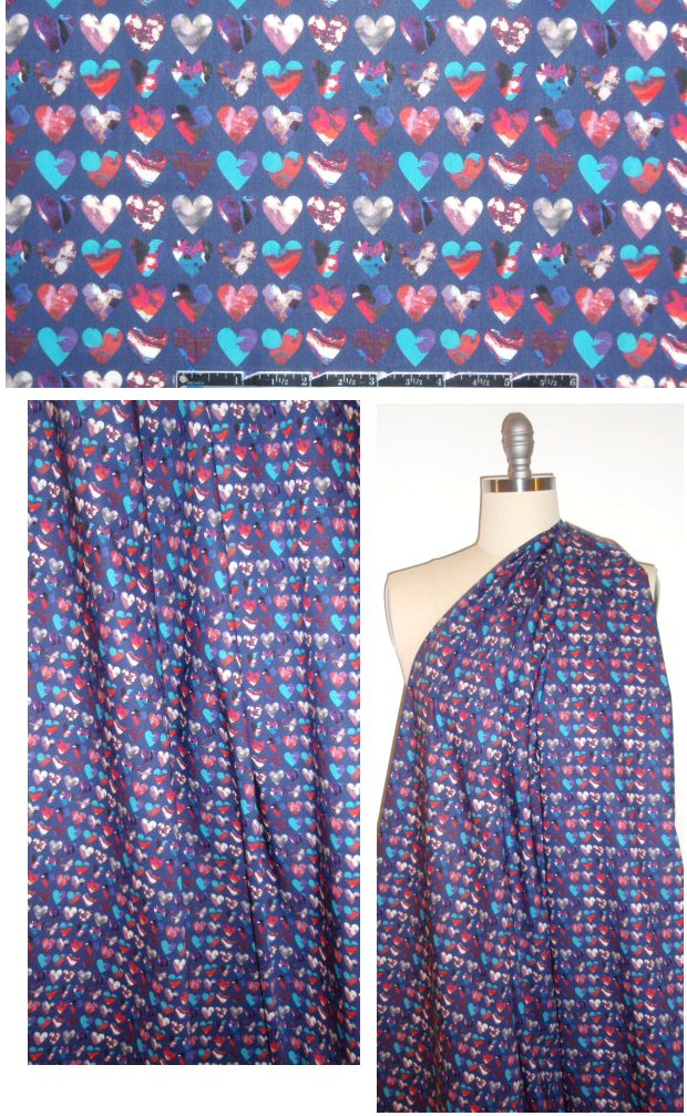 Liberty Art Fabrics: 'Marble Heart B' Tana lawn 1.5 yd