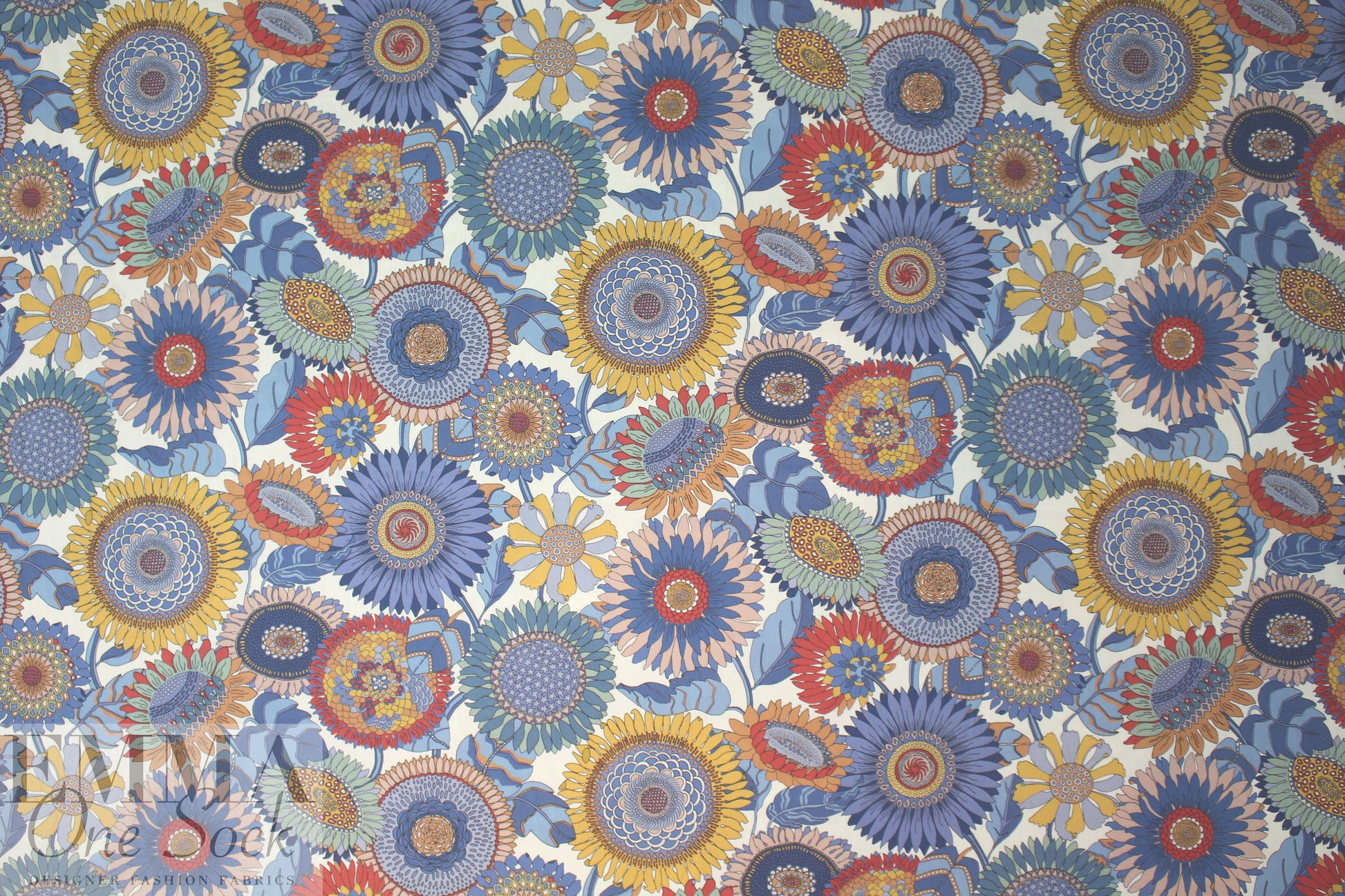 Liberty Art Fabrics: 'Sunflower-A' Tana lawn