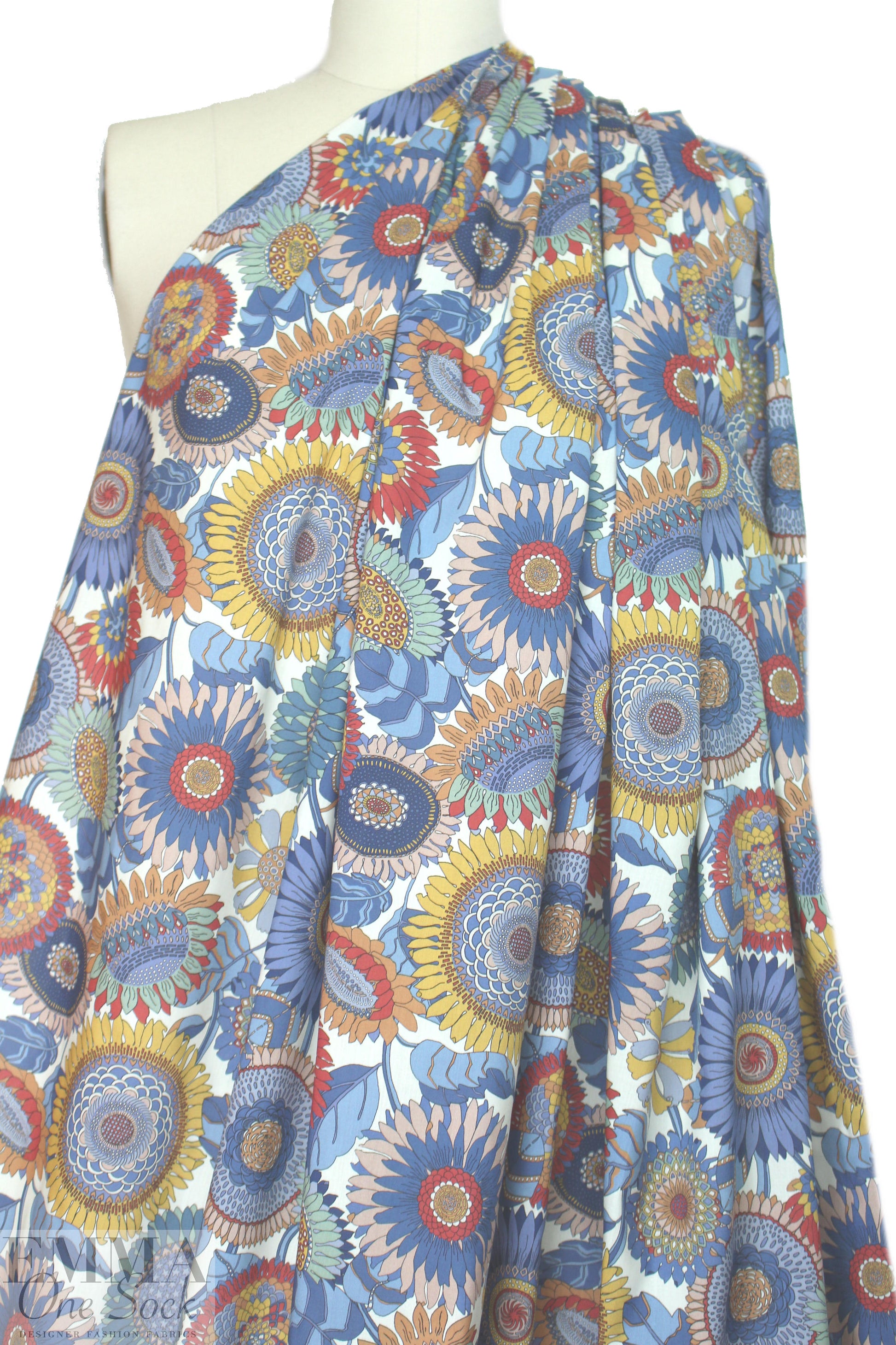 Liberty Art Fabrics: 'Sunflower-A' Tana lawn