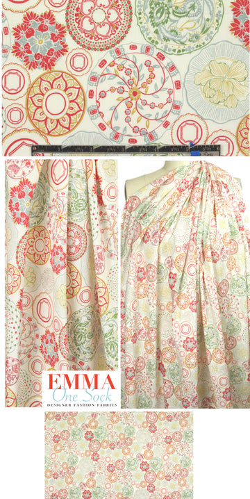 Liberty Art Fabrics: deorative medallion Tana lawn