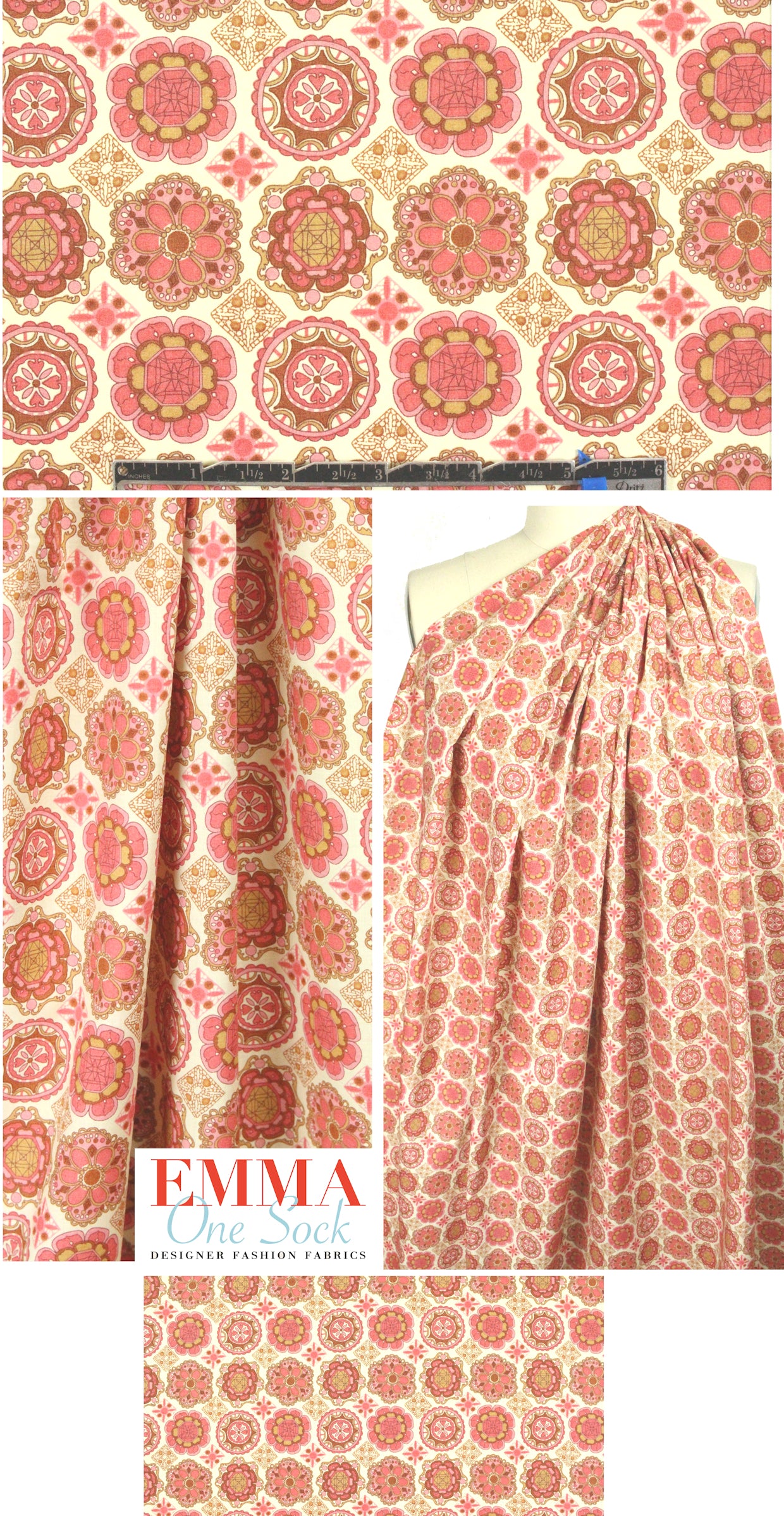 Liberty Art Fabrics: rouge medallion Tana lawn