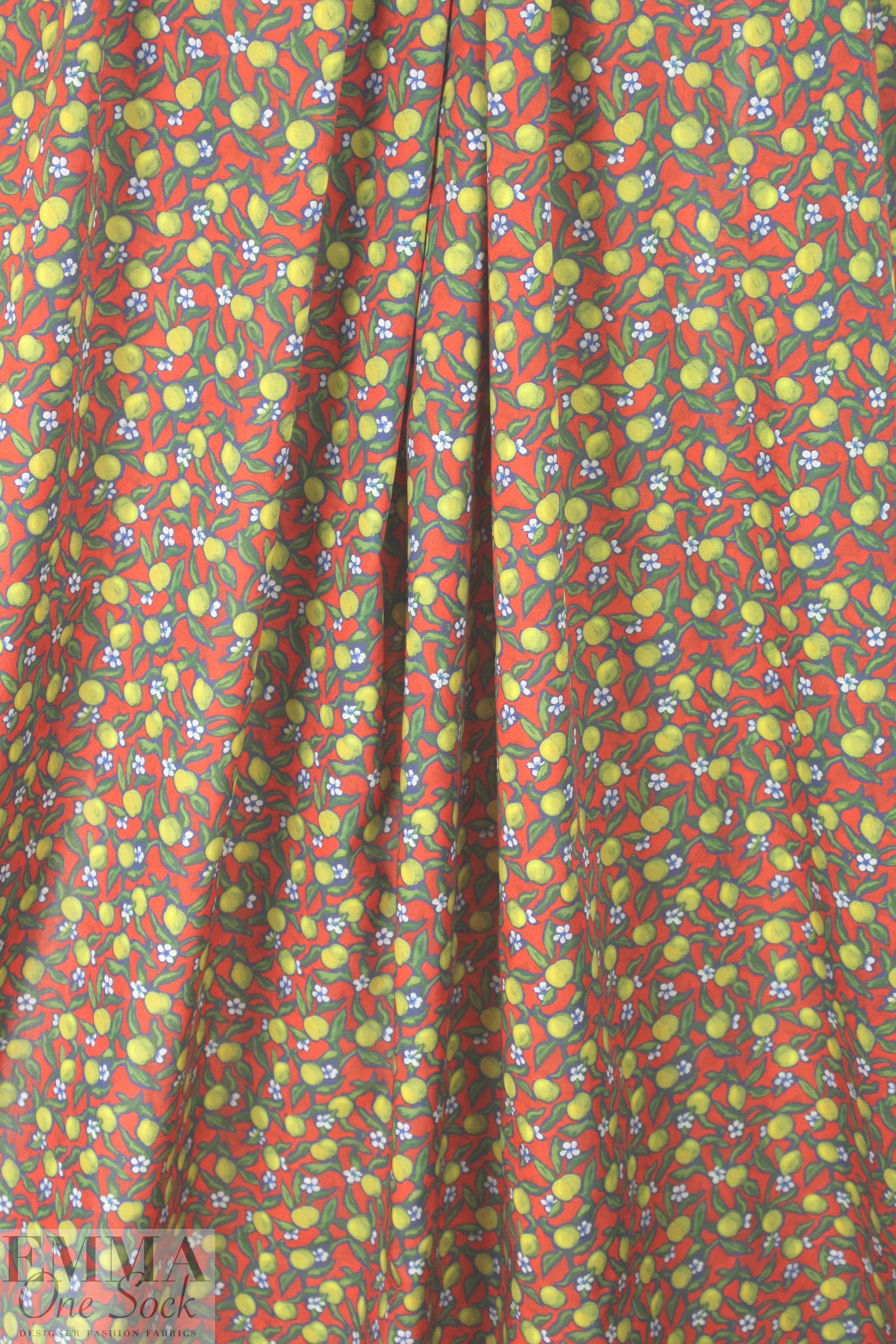 Liberty Art Fabrics: 'Lemon Grove - A' Tana lawn