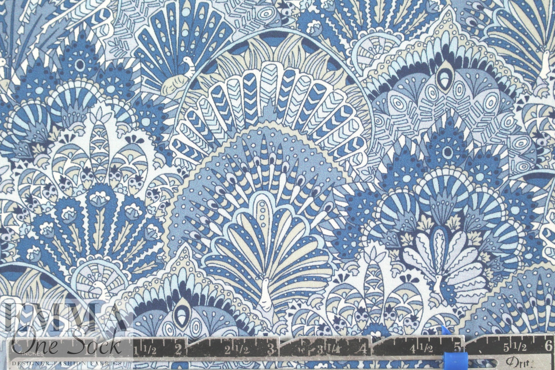 Liberty Art Fabrics: 'Peacock Parade B' Tana lawn