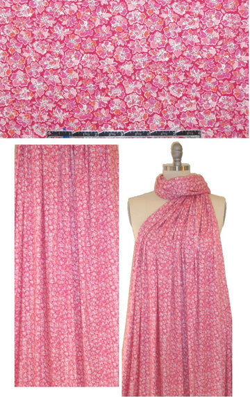 Liberty Art Fabrics little pink floral rayon/lycra knit