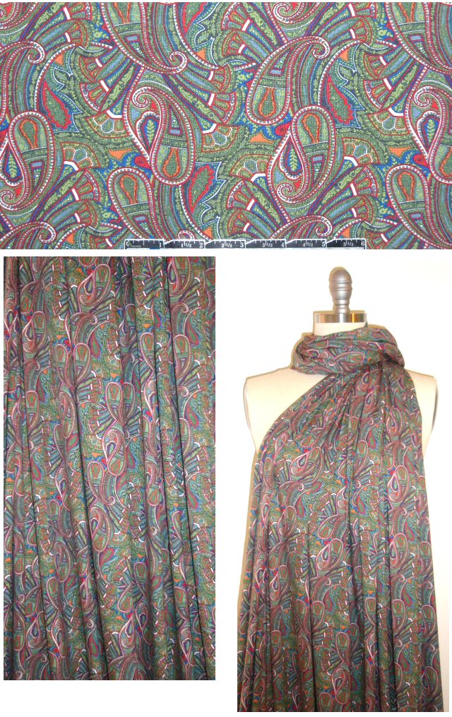 Liberty Art Fabrics stately paisley rayon/lycra knit
