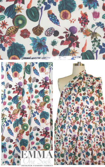 Liberty Art Fabrics: 'Floral Earth B' Tana lawn