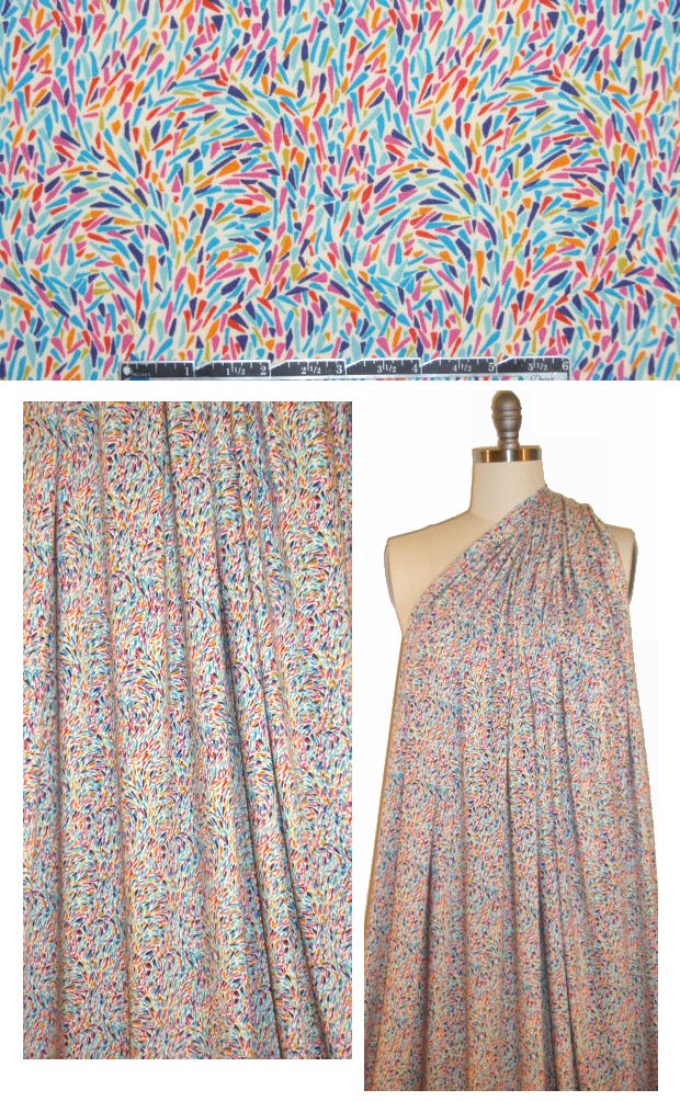 Liberty Art Fabrics confetti graphic rayon/lycra knit
