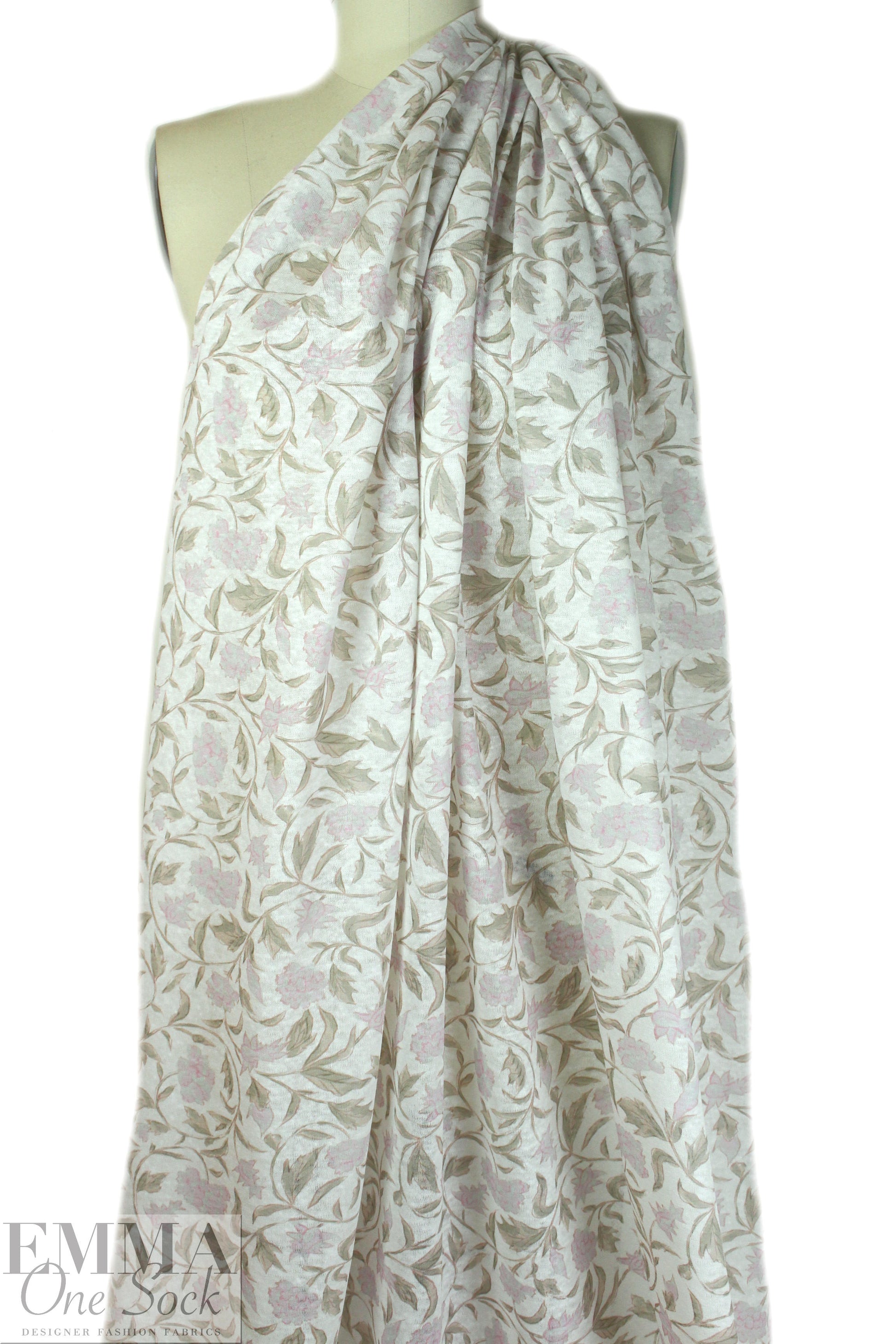 NY designer 100% linen knit - woodland whispers 1.375 yd