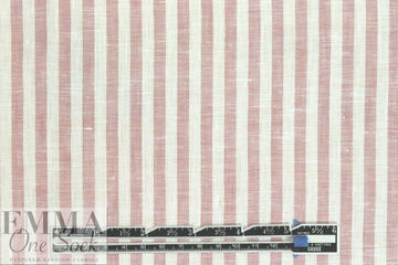 CA designer rouge/white stripe linen woven