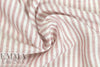 CA designer rouge/white stripe linen woven