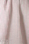 CA designer rouge/white stripe linen woven
