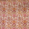 'Damask scroll' linen digital print - henna/butterscotch 2 yds
