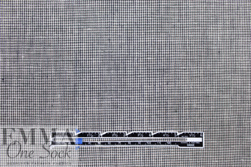 European micro-houndstooth linen woven - black/off white 2 yds