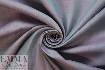 fine quality cross dye linen - teal/lilac pink