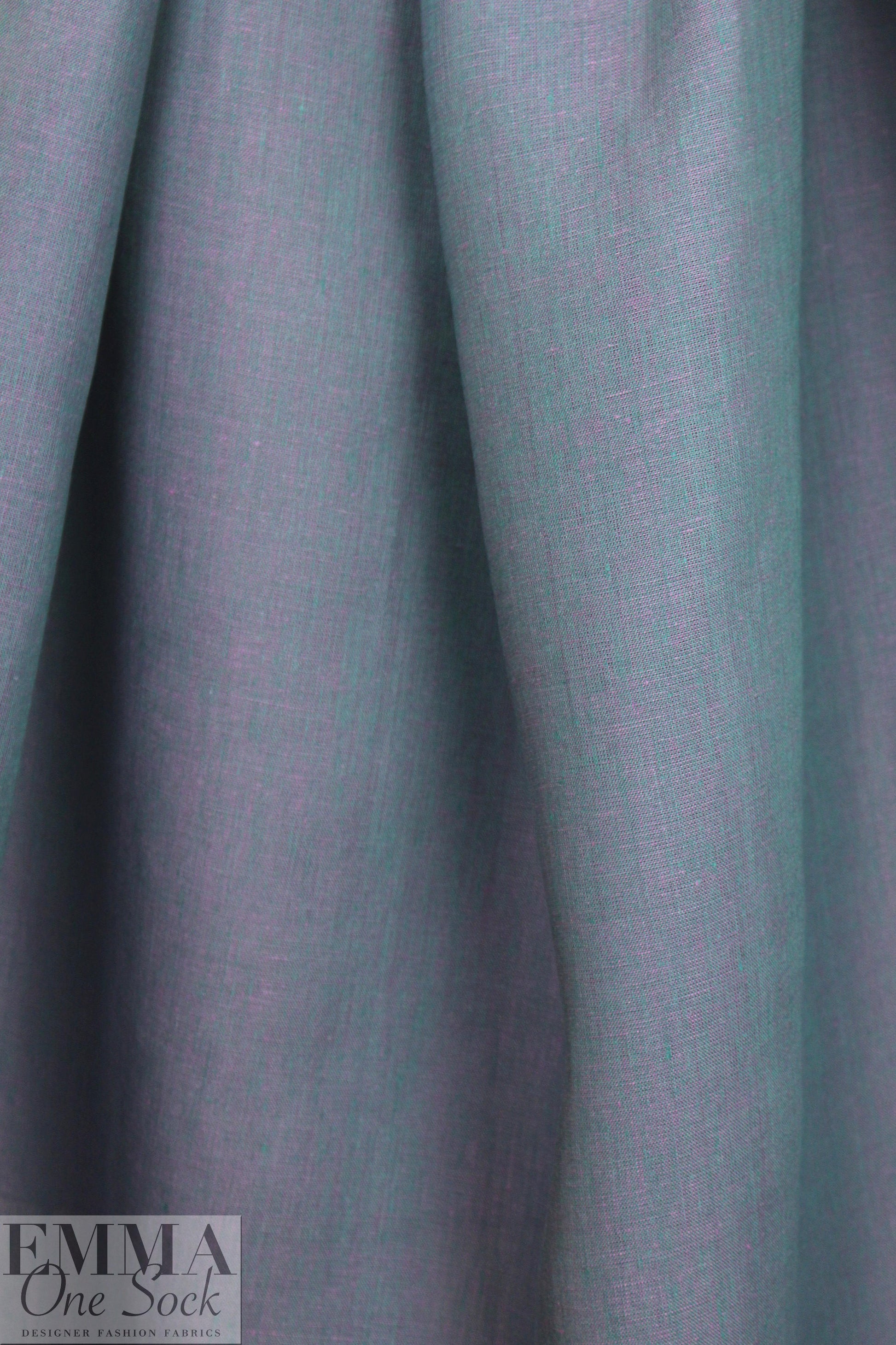 fine quality cross dye linen - teal/lilac pink 1.125 yds