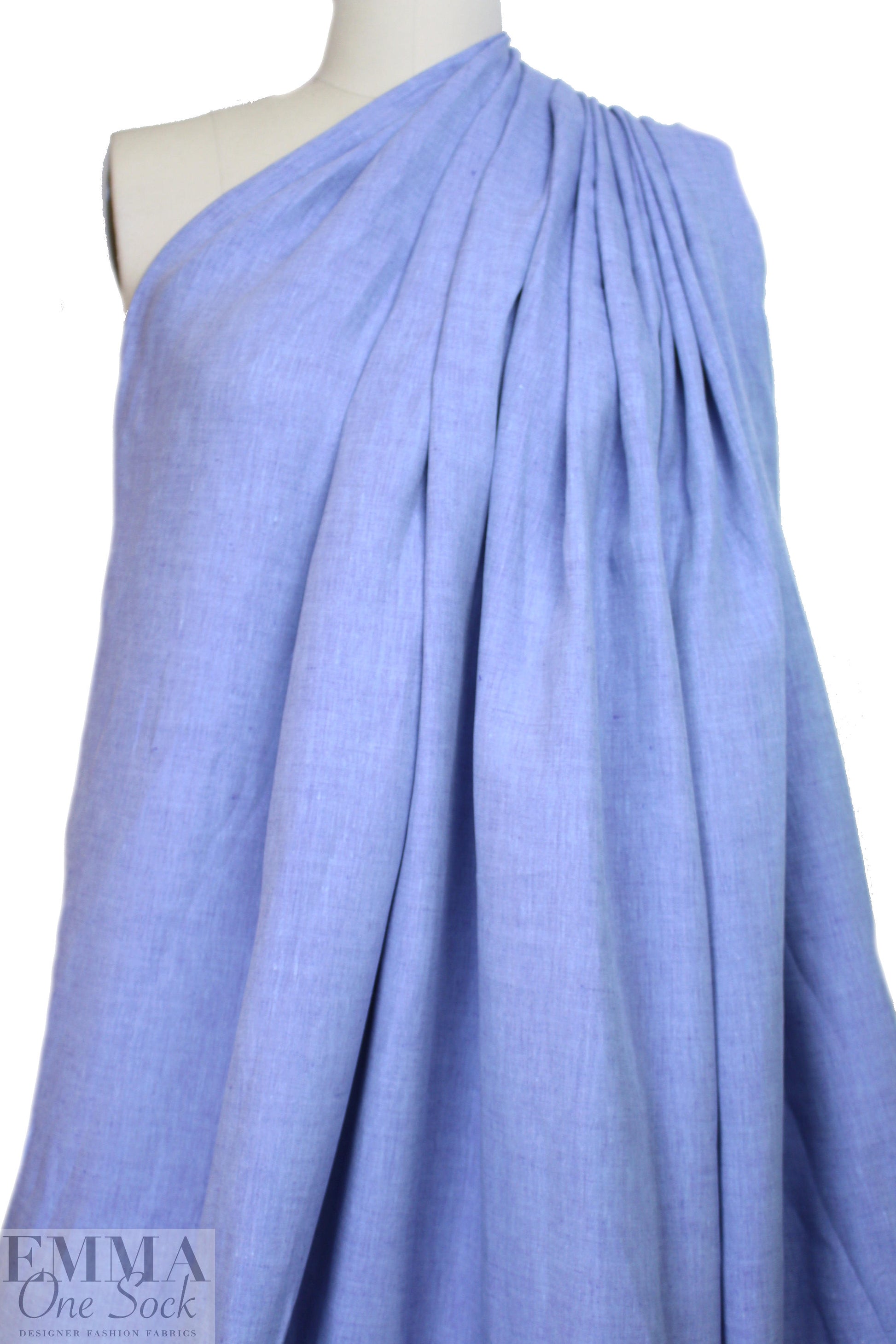 fine quality cross dye linen - light blue/purple 2.5 yd