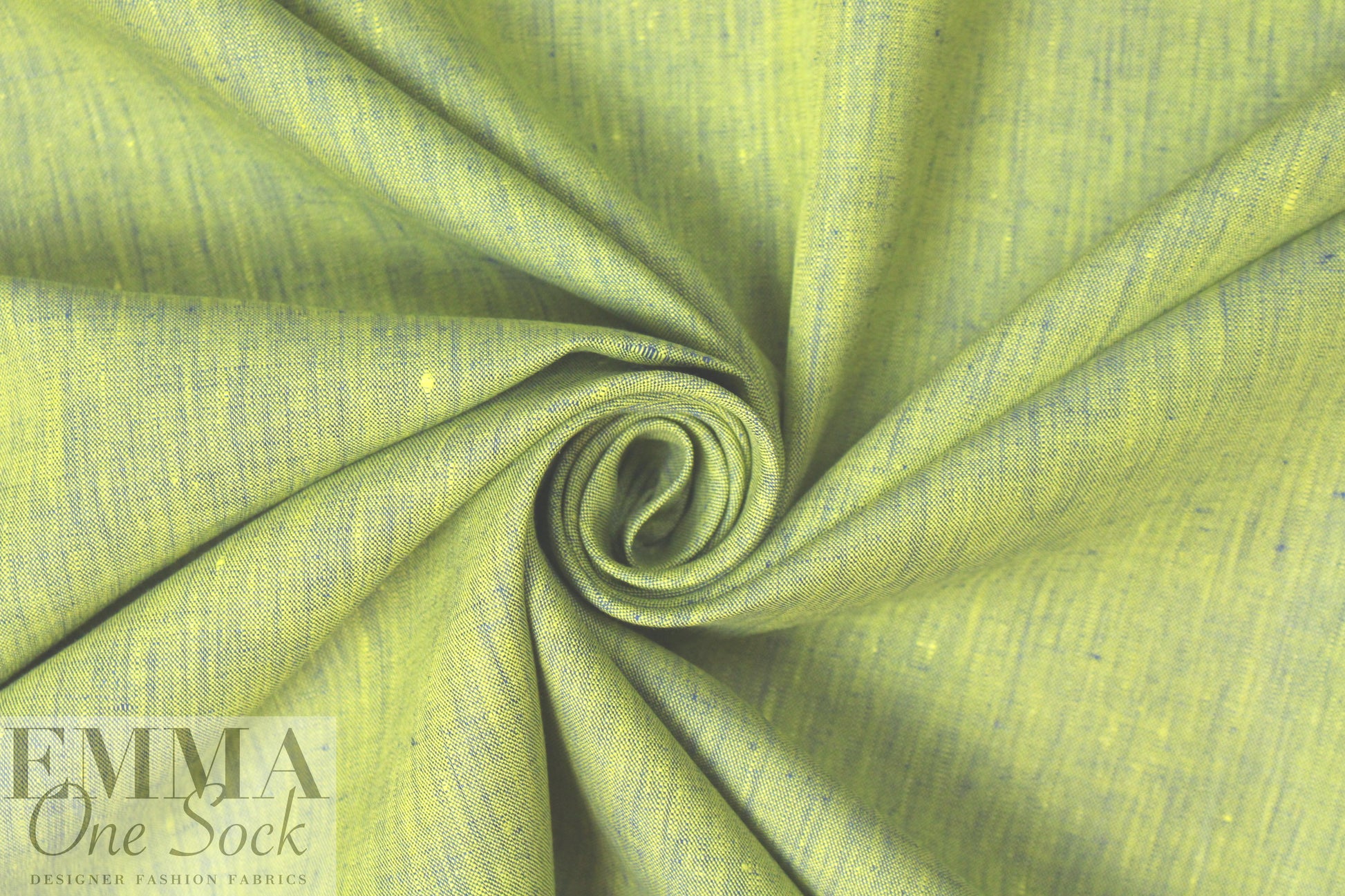 fine quality cross dye linen - yellow/royal .75 yds