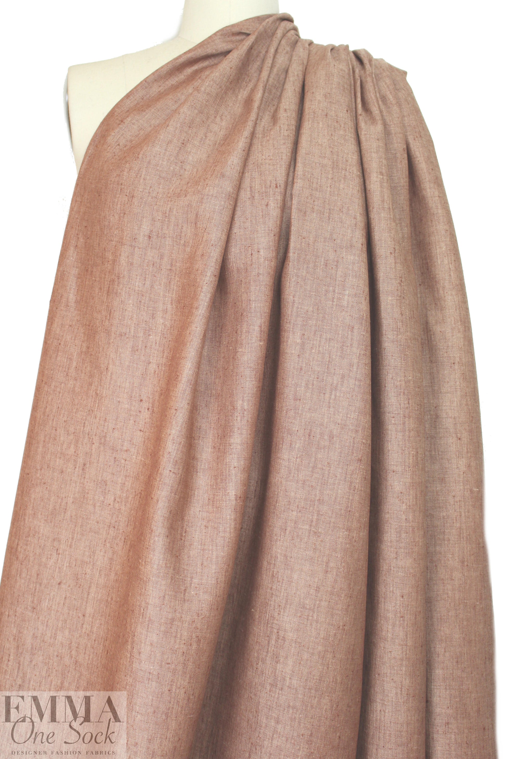 fine quality cross dye linen - ruddy brown 2 yds