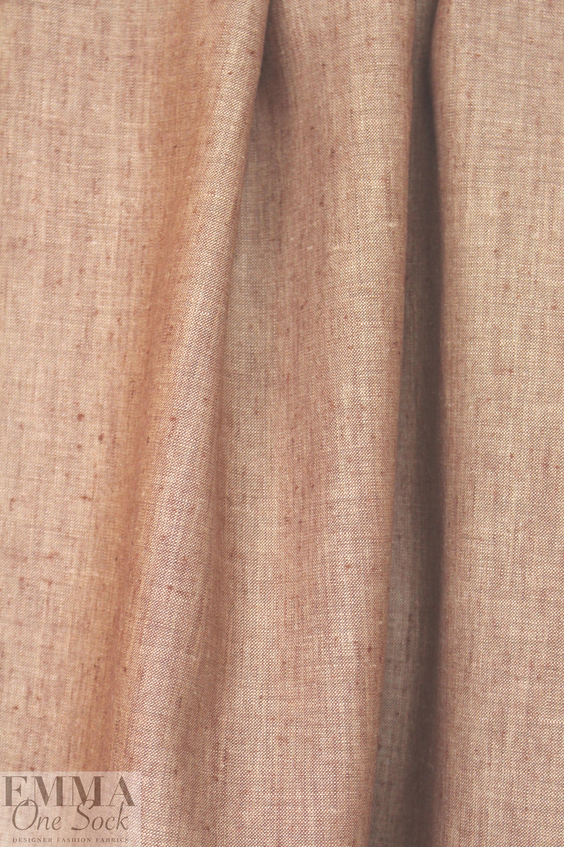 fine quality cross dye linen - ruddy brown 2 yds