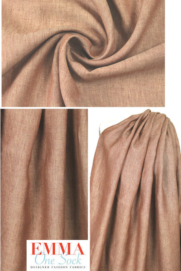 fine quality cross dye linen - ruddy brown 1.375 yd