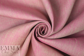 fine quality cross dye linen - hot pink/sand