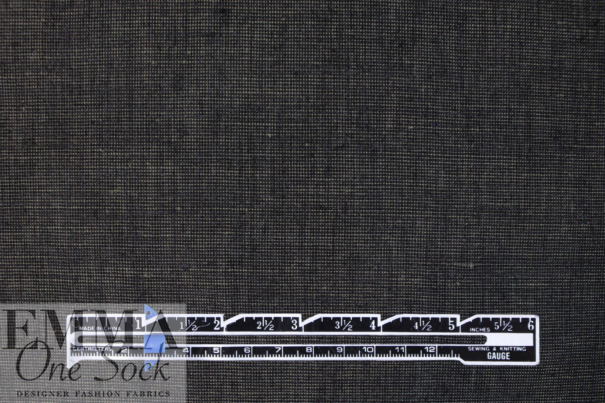 fine quality cross dye linen - black/loden 1.625 yds