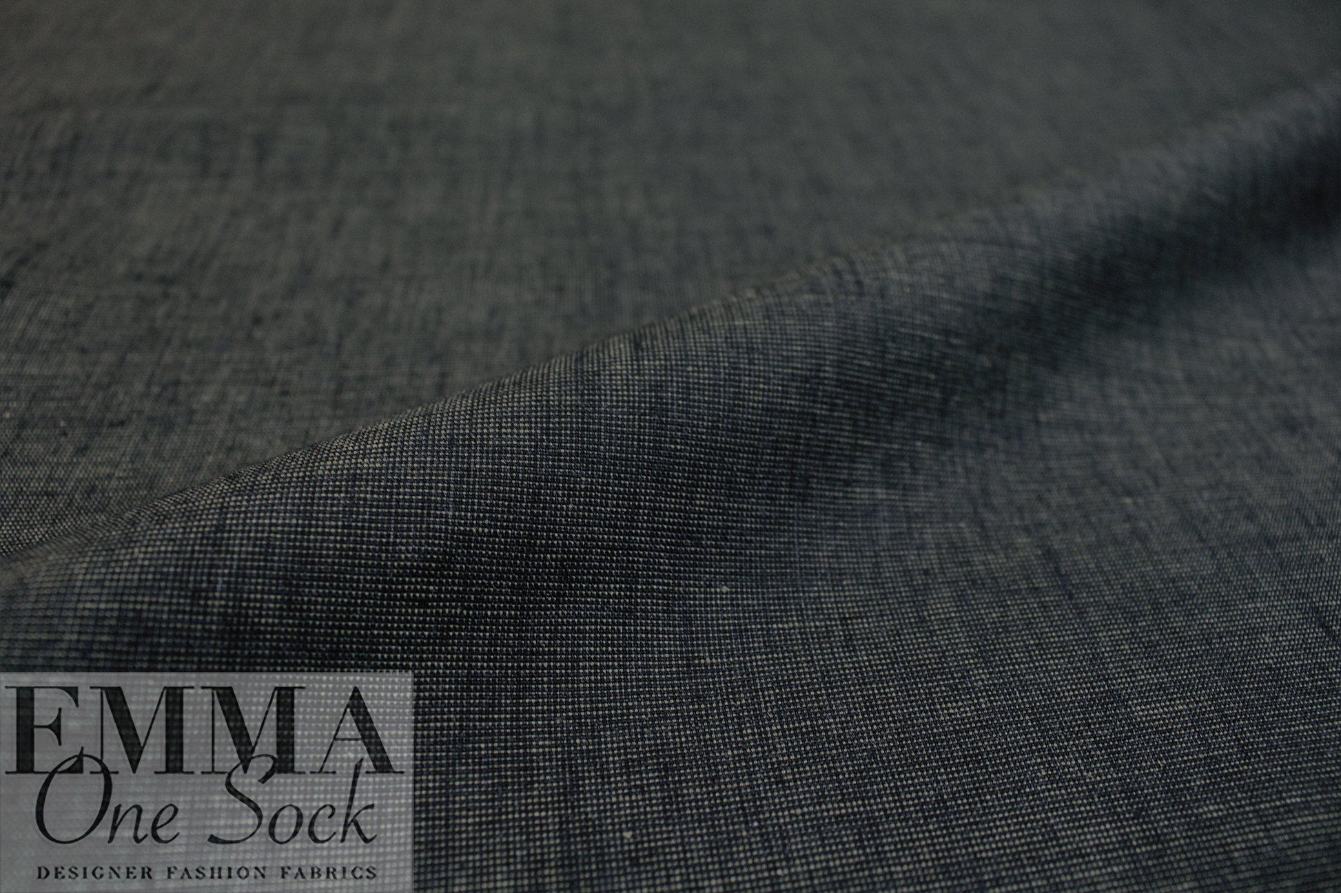 fine quality cross dye linen - black/loden 1.75 yd