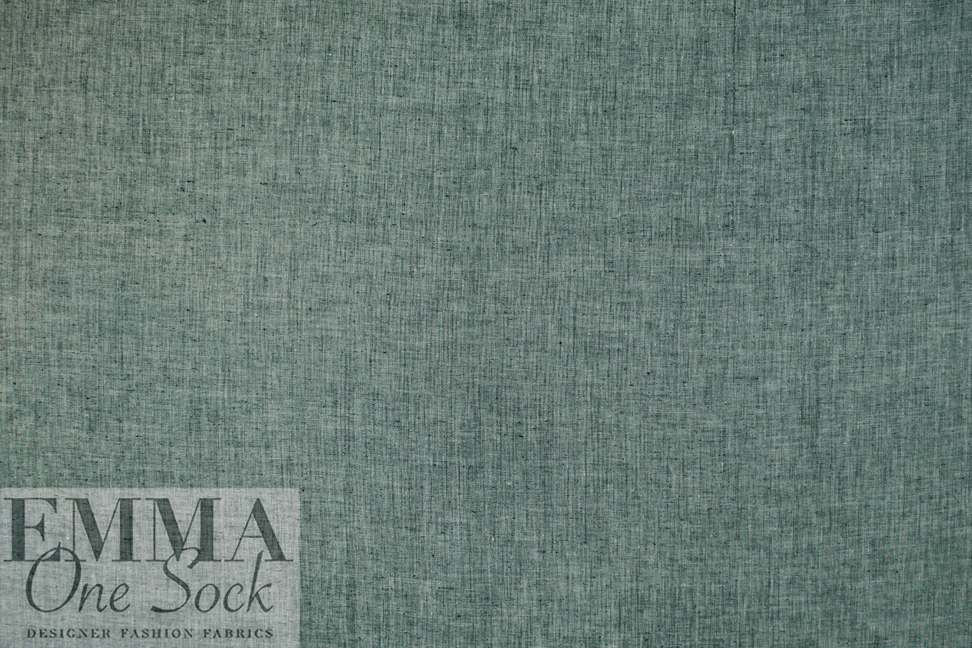 fine quality cross dye linen - black/light sage 2 yds