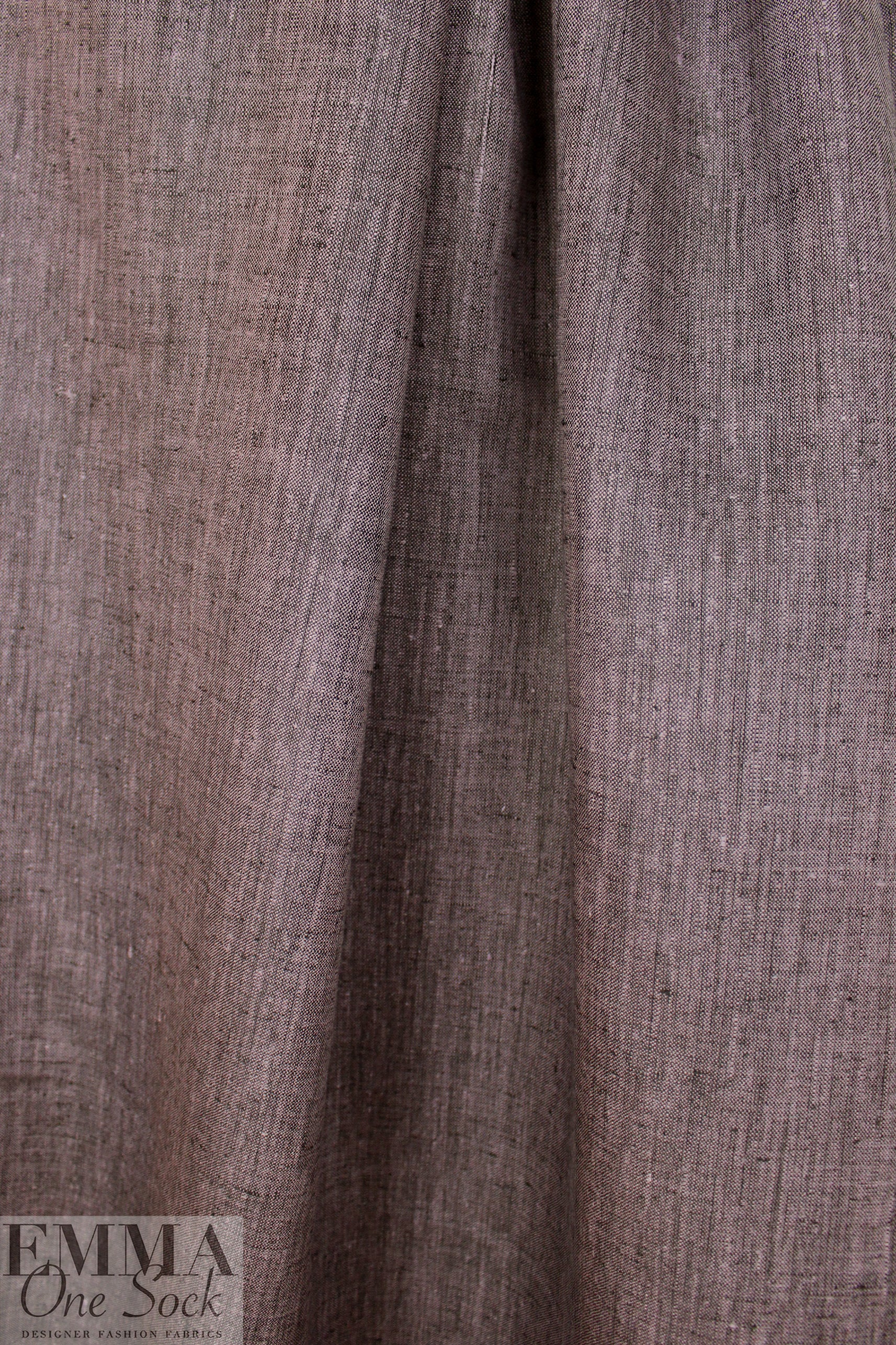 fine quality cross dye linen - off-black/dusty wisteria 1.5 yds