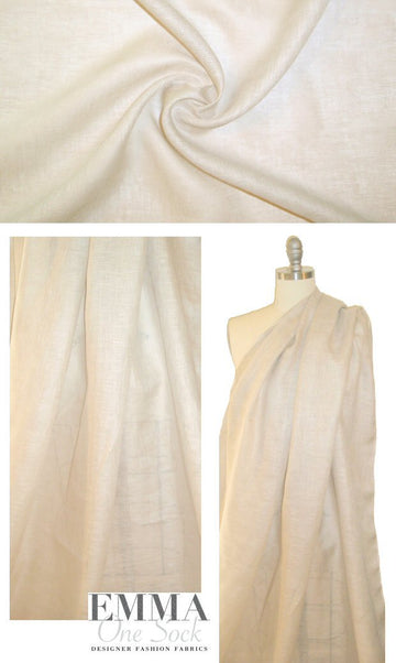 Italian loose weave linen - bone 1.875 yd