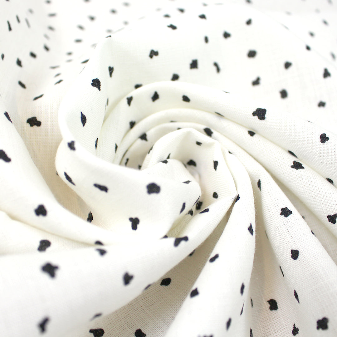 European linen 'sweet spot' print dressweight woven