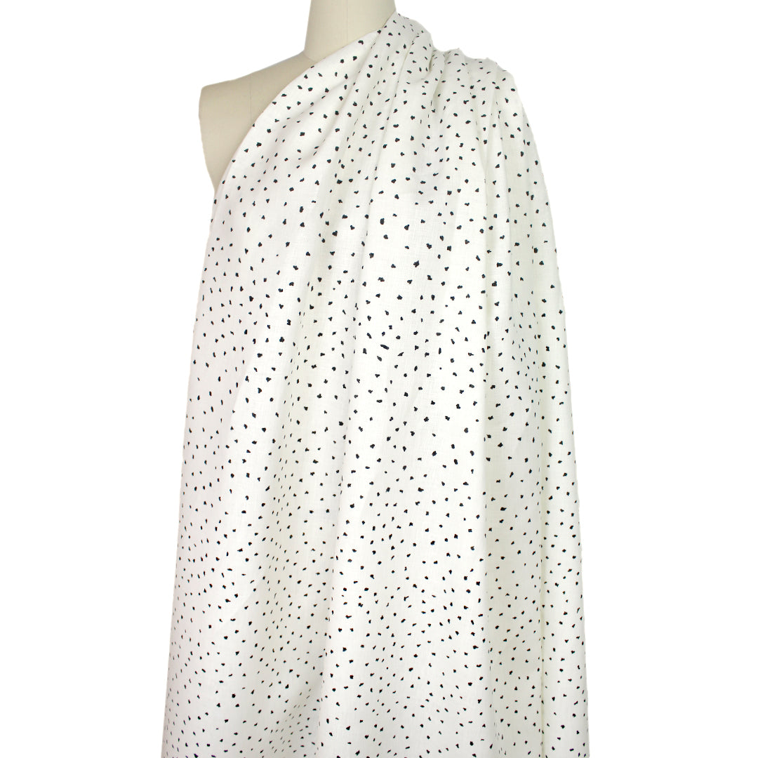 European linen 'sweet spot' print dressweight woven 2 yd