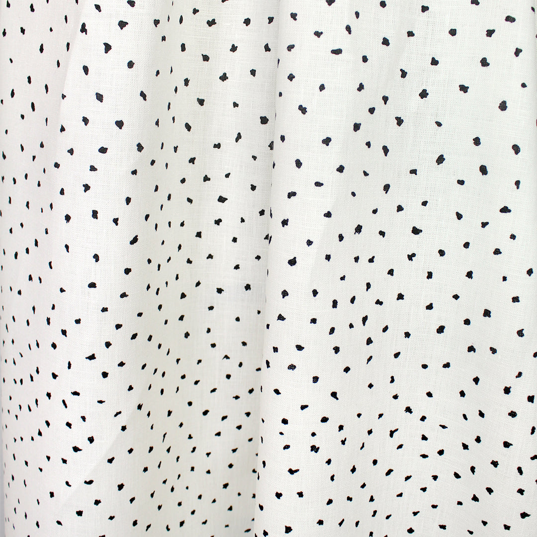 European linen 'sweet spot' print dressweight woven