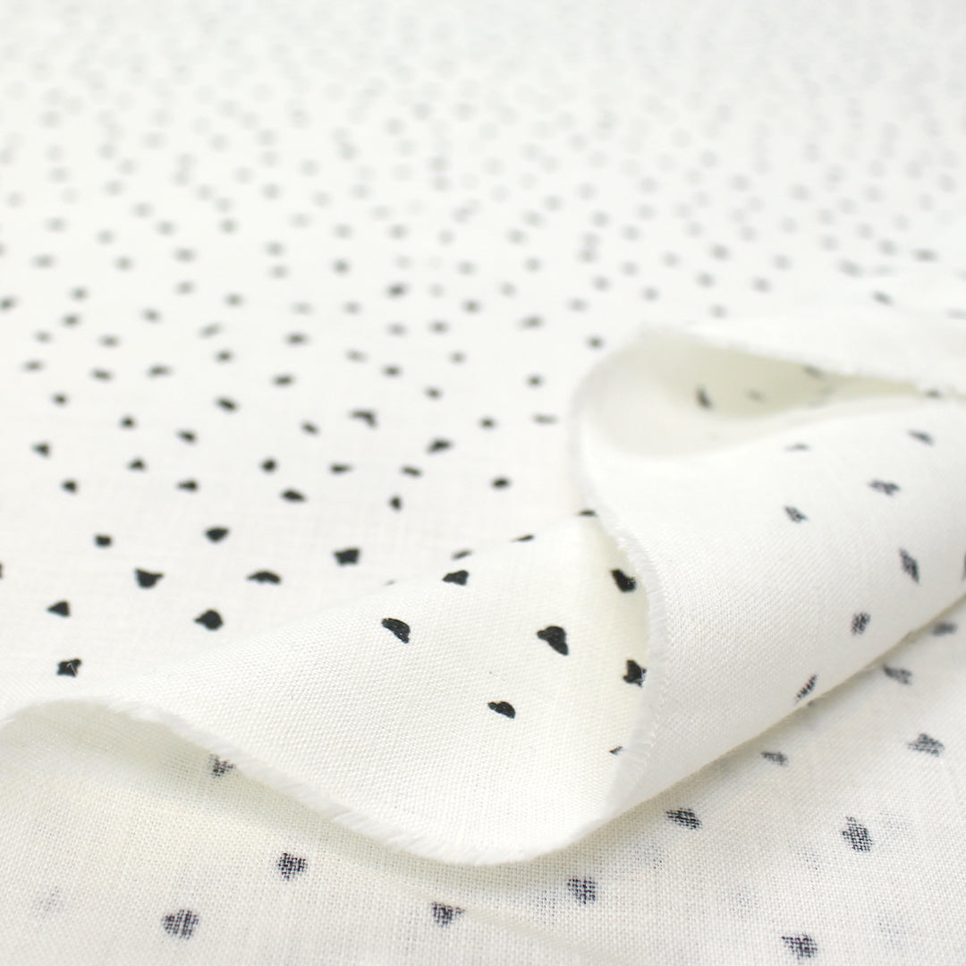 European linen 'sweet spot' print dressweight woven 2 yd