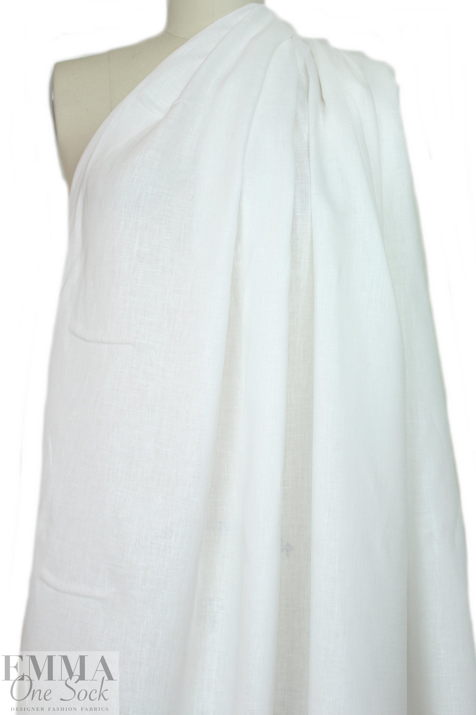 lovely quality light weight linen - white 1.625 yds