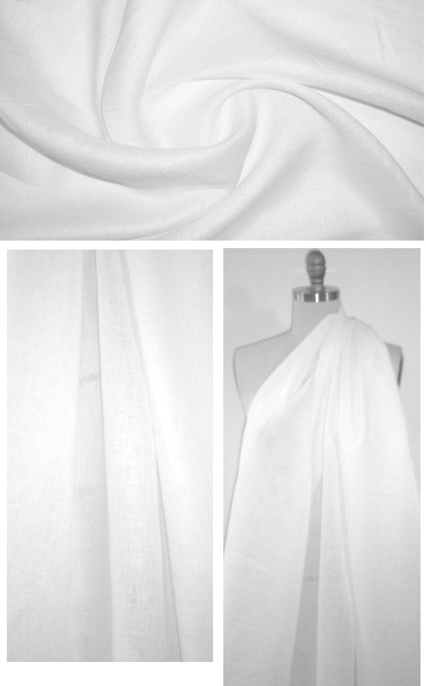 lovely quality light weight linen - white 1.5 yd