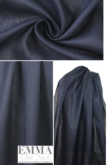 lovely quality light weight linen - navy