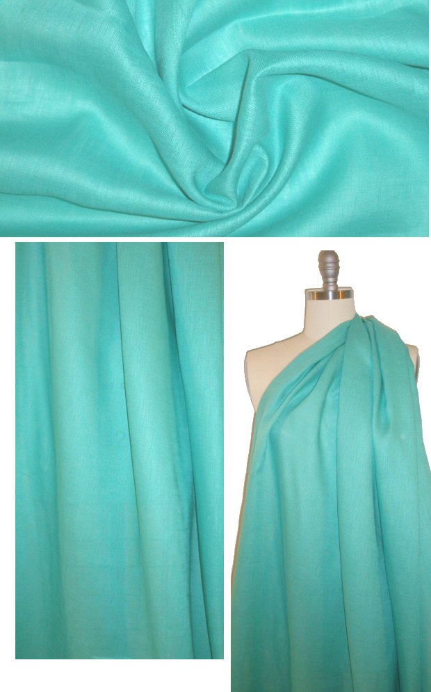 lovely quality light weight linen - bright jade