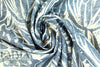 Italian 'woodcut flowers' lightweight cotton/linen woven .5 yds